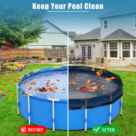 RGJ storm-ready cover withstands rain and wind while protecting pool water