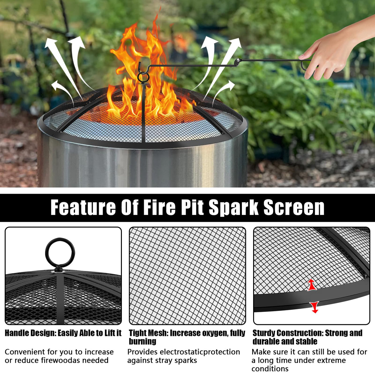 RGJ tight mesh design prevents sparks and improves ventilation