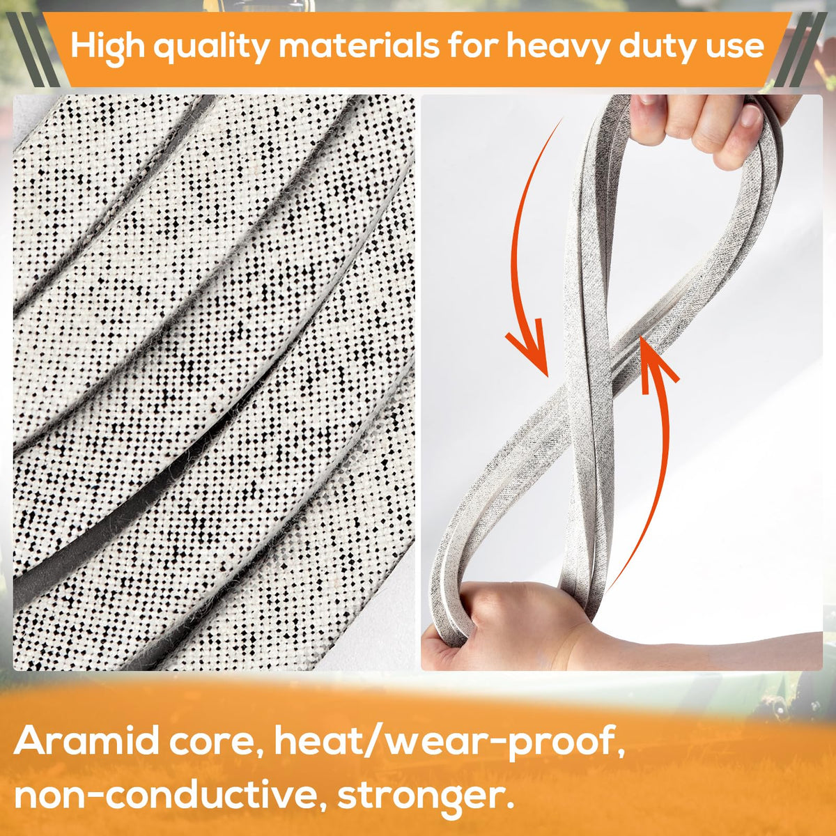 RGQSUN aramid-neoprene durable belt demonstrates wear resistance for long seasons