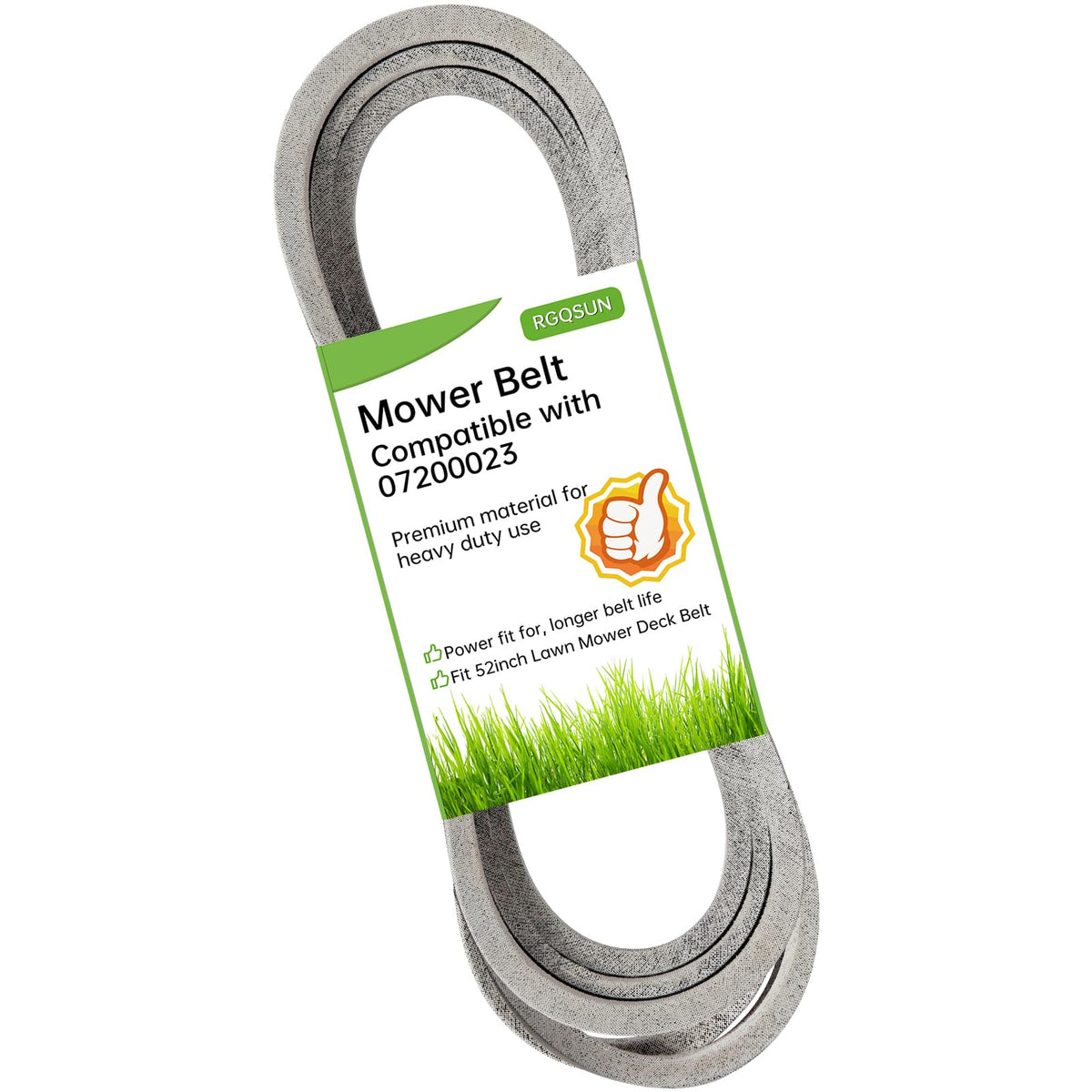 RGQSUN deck belt 145.5in length for reliable 52-inch mower deck operation
