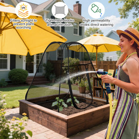 RGQSUN spacious cover over seedlings promotes airflow and growth