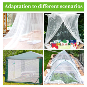 RGQSUN white garden netting blends with surroundings while protecting crops.