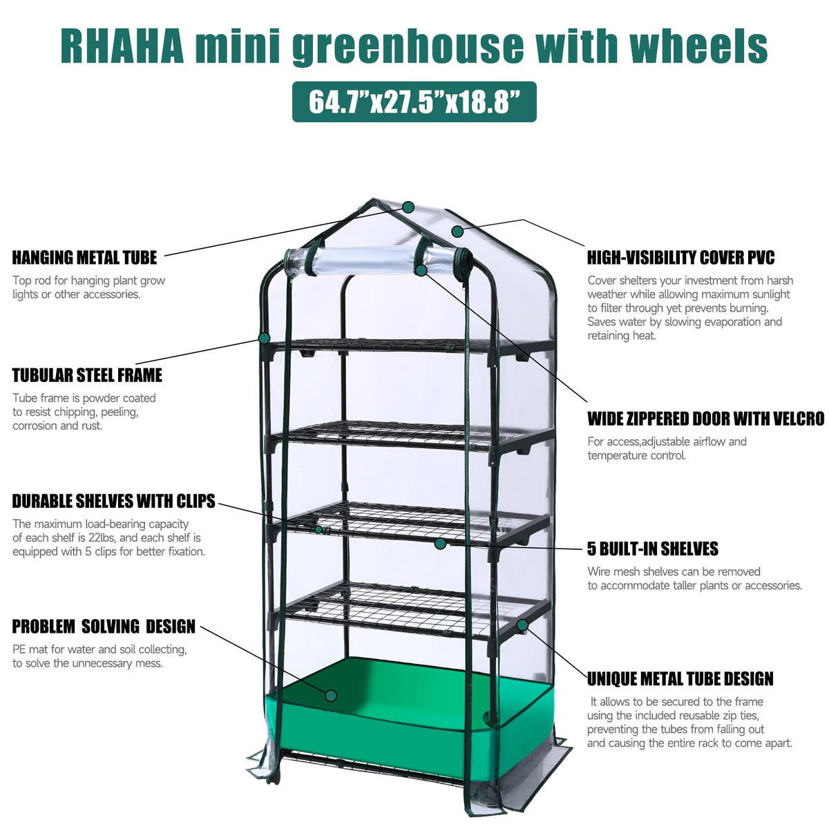 RHAHA zippered door provides secure access and airflow control.