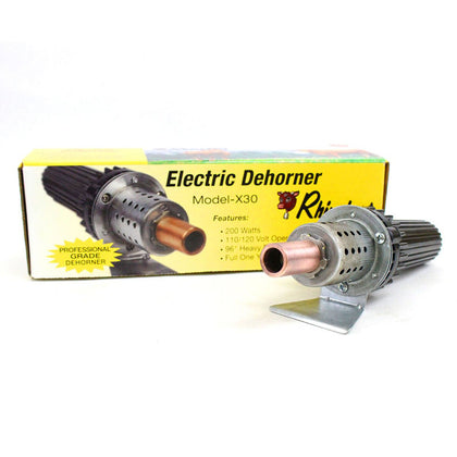 Rhinehart Devel Dehorner Electric X-30 front view with ergonomic grip for comfortable operation.