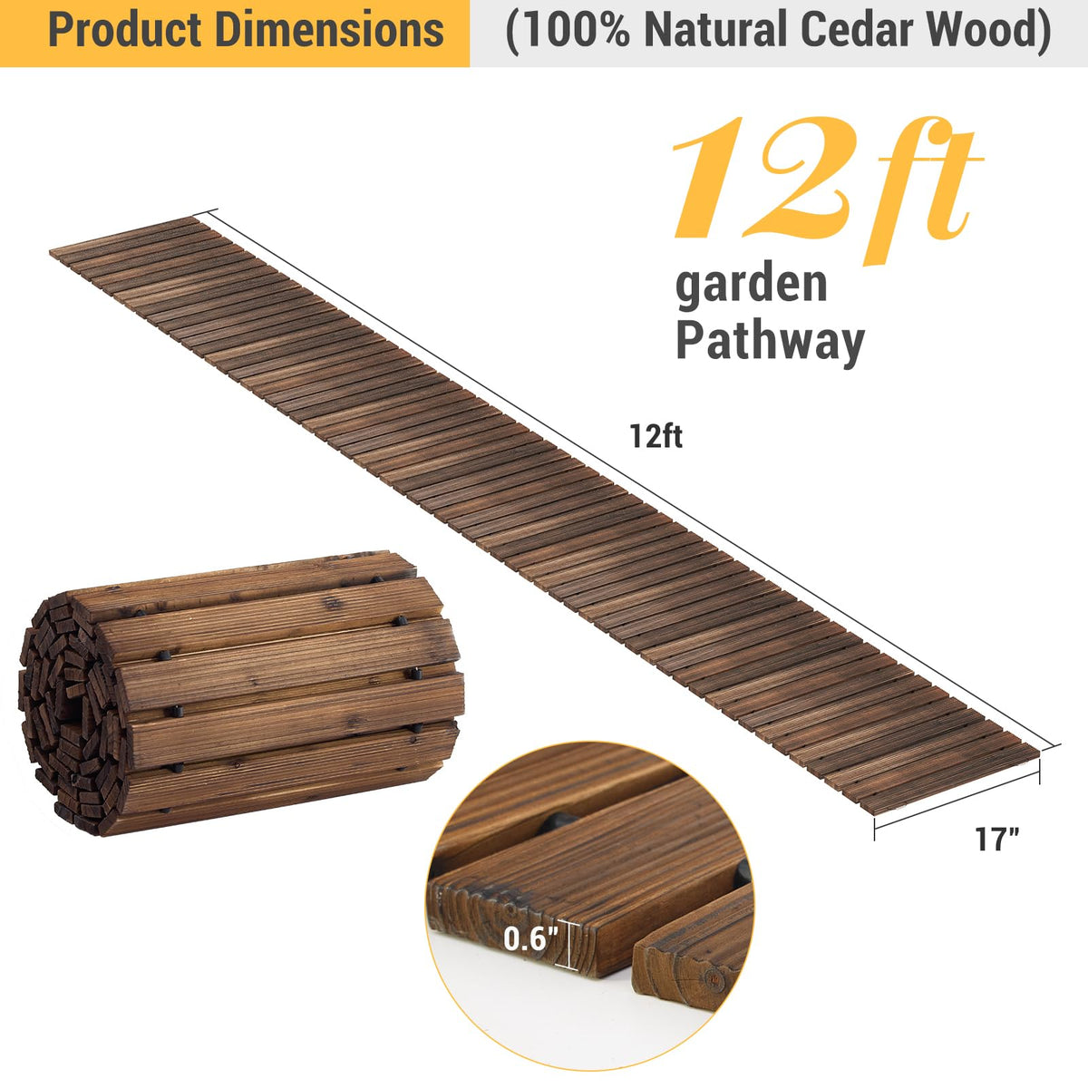 RHINEINMIST ground stakes secure the slats on uneven ground for stable footing.