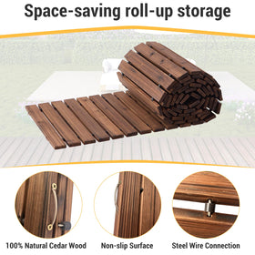 RHINEINMIST non-slip slats provide secure footing on wet or uneven surfaces.