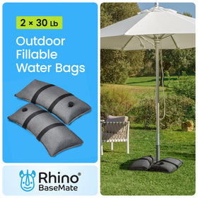 Rhino Basemate arch-shaped weight bag emphasizes stability for bases.