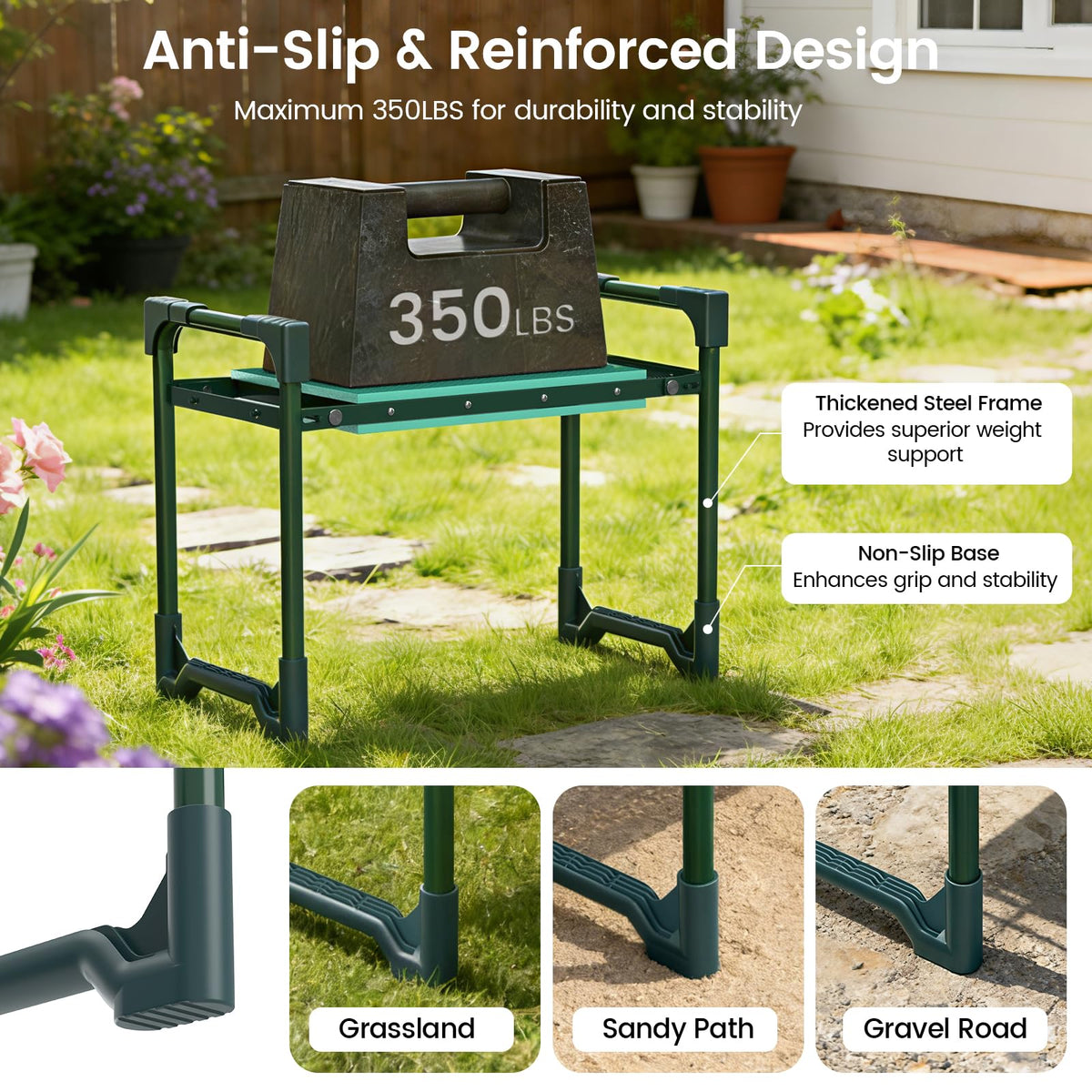 Rhino Valley 2-in-1 kneeler and seat for planting and weeding