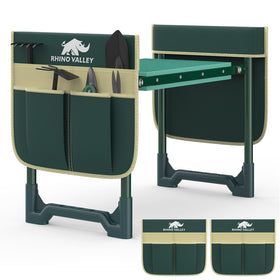 Rhino Valley garden kneeler seat folded for compact storage and transport
