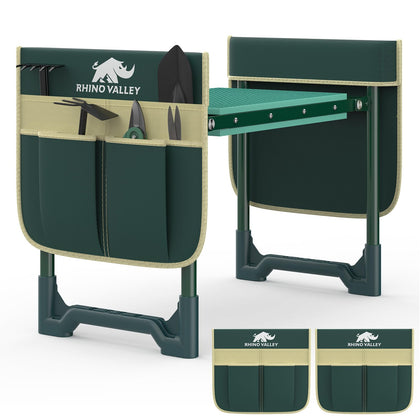 Rhino Valley garden kneeler seat folded for compact storage and transport