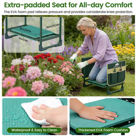 Rhino Valley garden kneeler in use as seat and kneeler for comfort