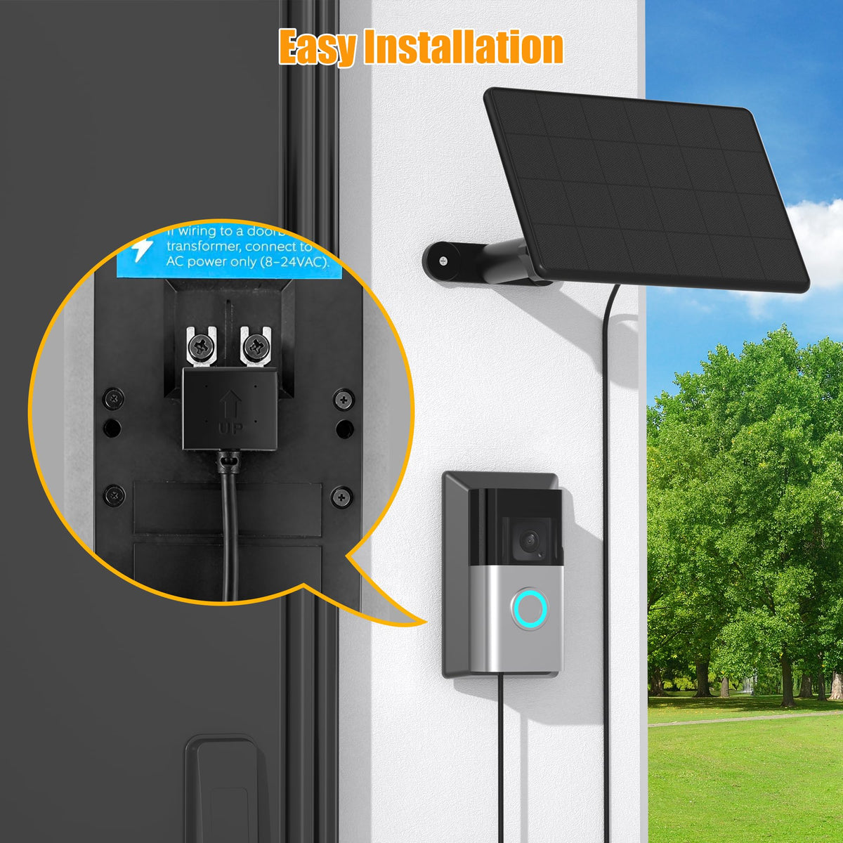 Rhorawill 9.8 ft cable included for flexible doorbell placement