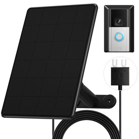Rhorawill solar panel for Ring doorbell setup powering outdoor daylight usage