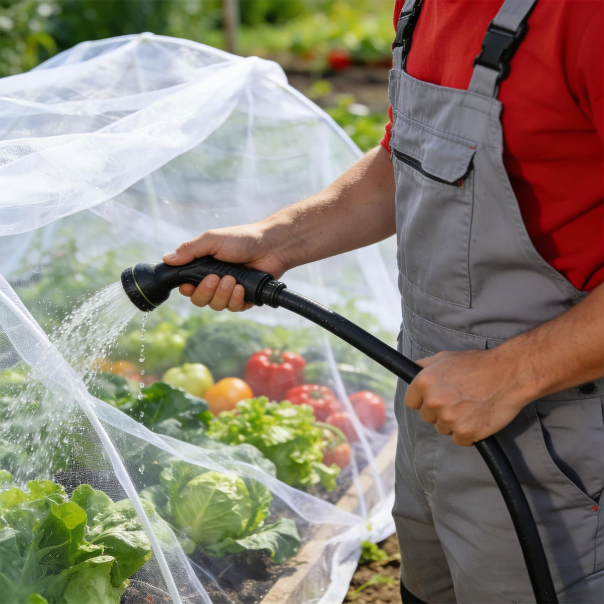 RHOttbiy ultra-fine mesh close-up ensures airflow and pest protection for crops.