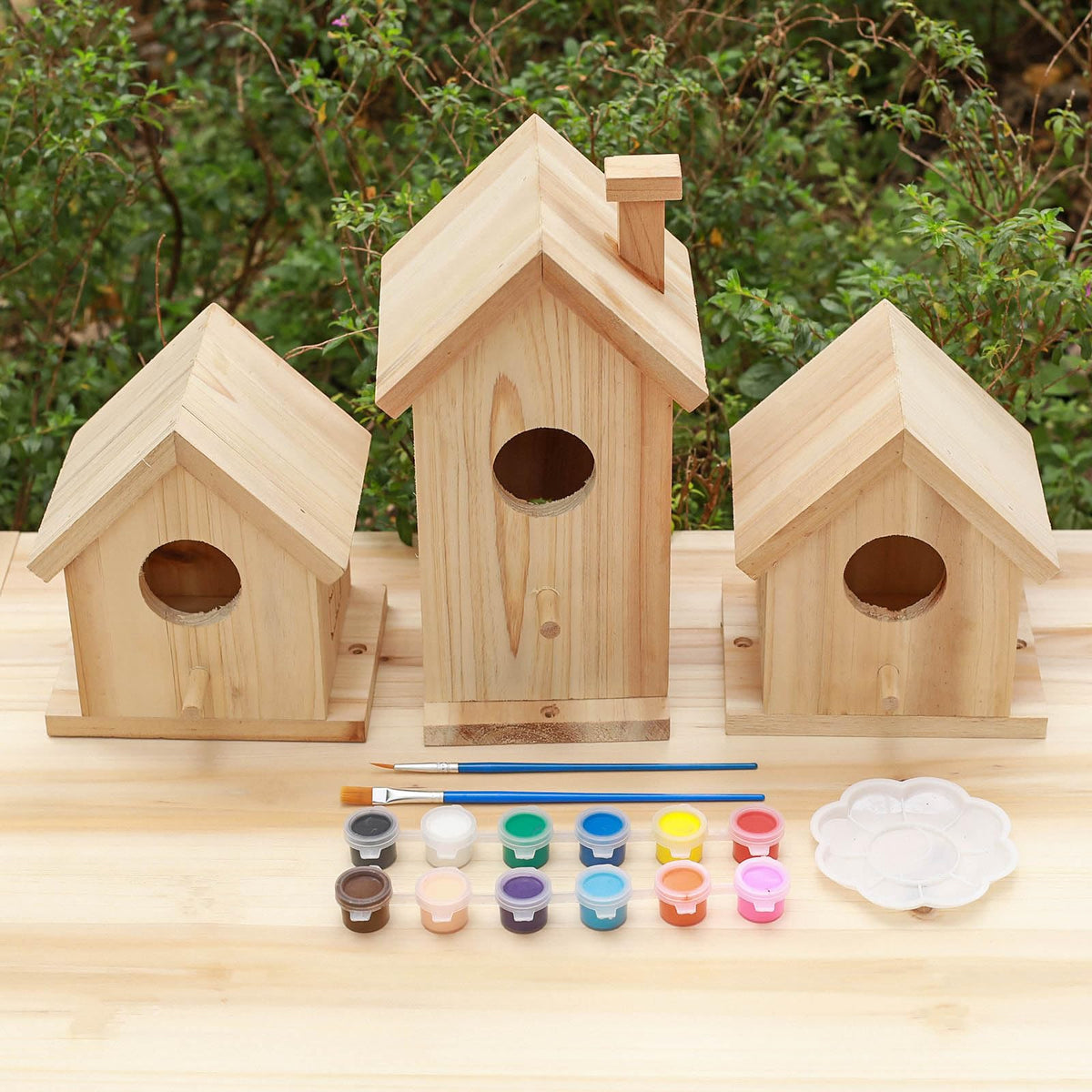 RHSLRL paint-ready components invite kids to personalize the bird house
