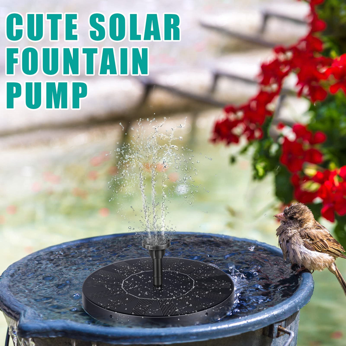 Riakrum pond and garden fountain in action as decorative water feature