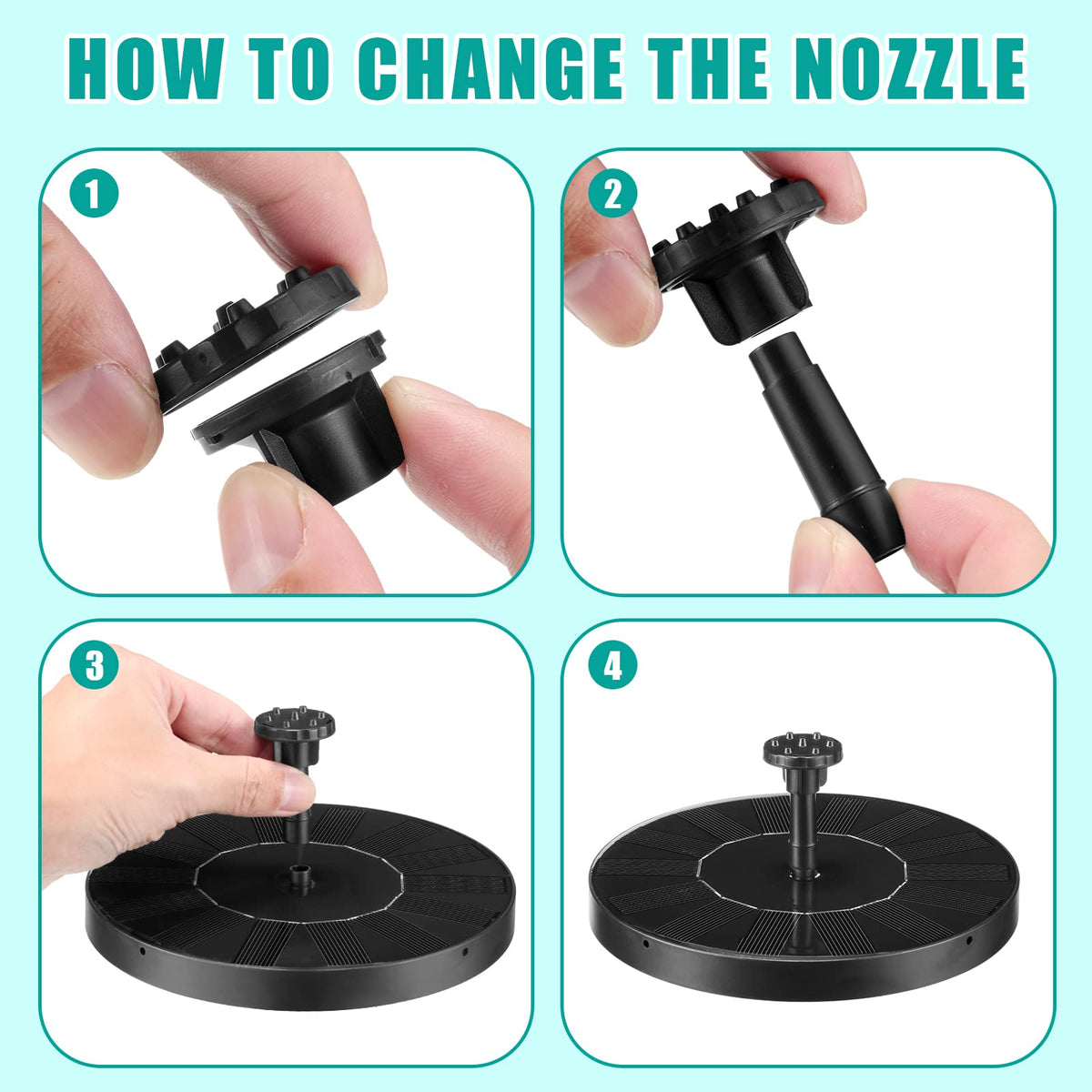 Riakrum six-nozzle patterns enabling spray customization