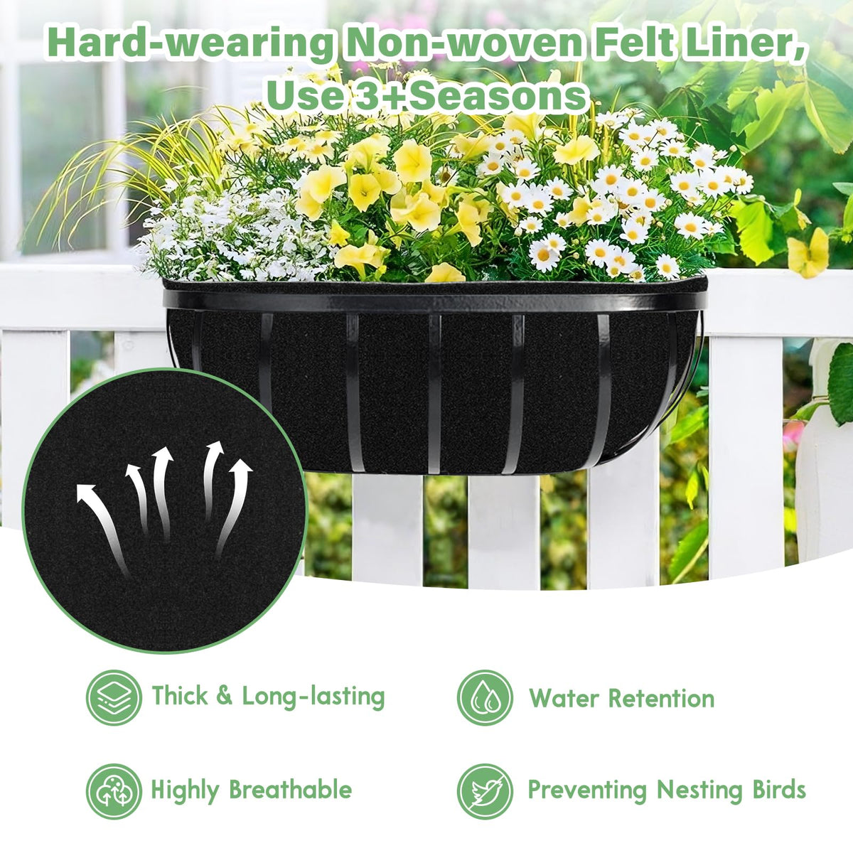 Riare anti-nesting liner protects outdoor spaces while keeping soil contained