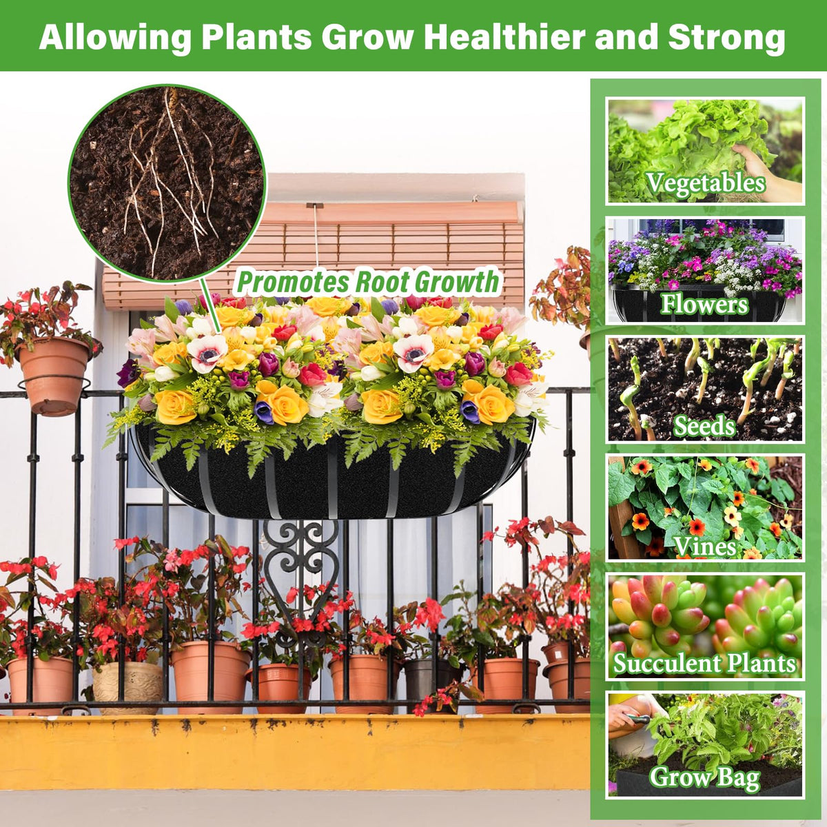 Riare liner deters bird nesting with breathable, plant-friendly material.