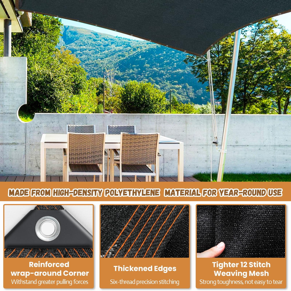Riare breathable shade cloth promoting airflow and shade