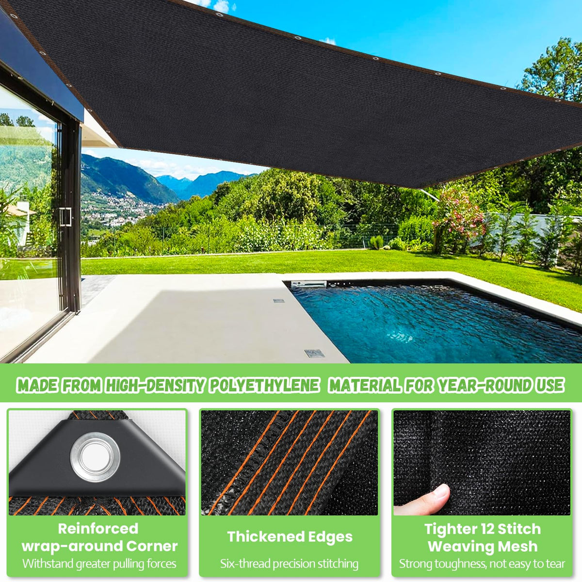 Riare breathable weave design promotes airflow while blocking harsh sun.