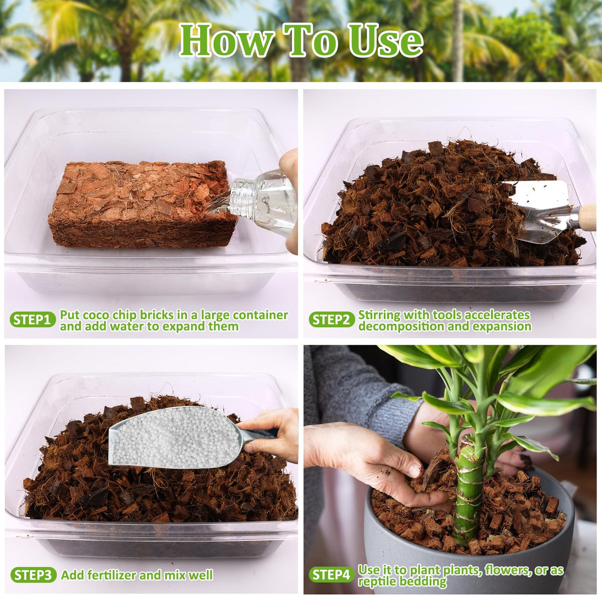 Riare Coco Chips aeration and drainage benefits in potting mix