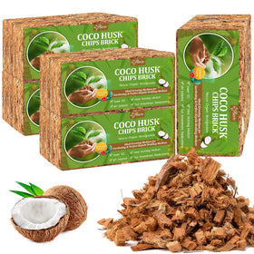 Riare Coco Chips brick packaging showing 10 bricks for easy storage