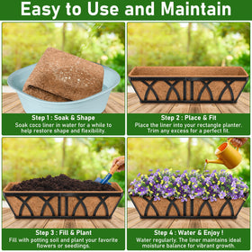 Riare coconut liner placed in a wall planter, demonstrating snug fit.