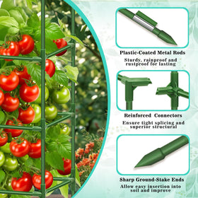 Riare connecting rods streamline assembly for strong garden supports.