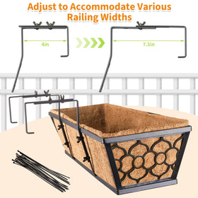 Riare railing planter kit with easy assembly hardware included