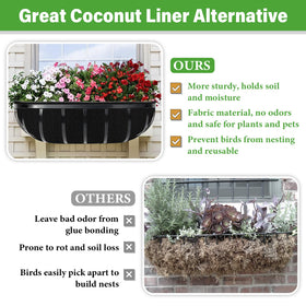 Riare pre-formed liner simplifies placement in baskets for easy planting.