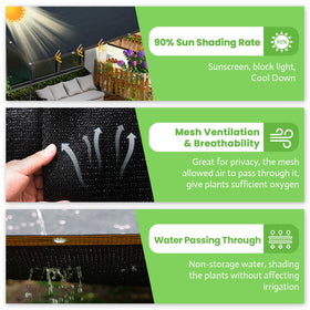 Riare shade cloth used in greenhouse vents for plant protection.