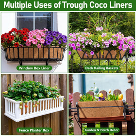 Riare liners suitable for indoor and outdoor spaces like window boxes and decks.