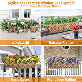 Riare outdoor balcony planter decorates porches with rustic charm