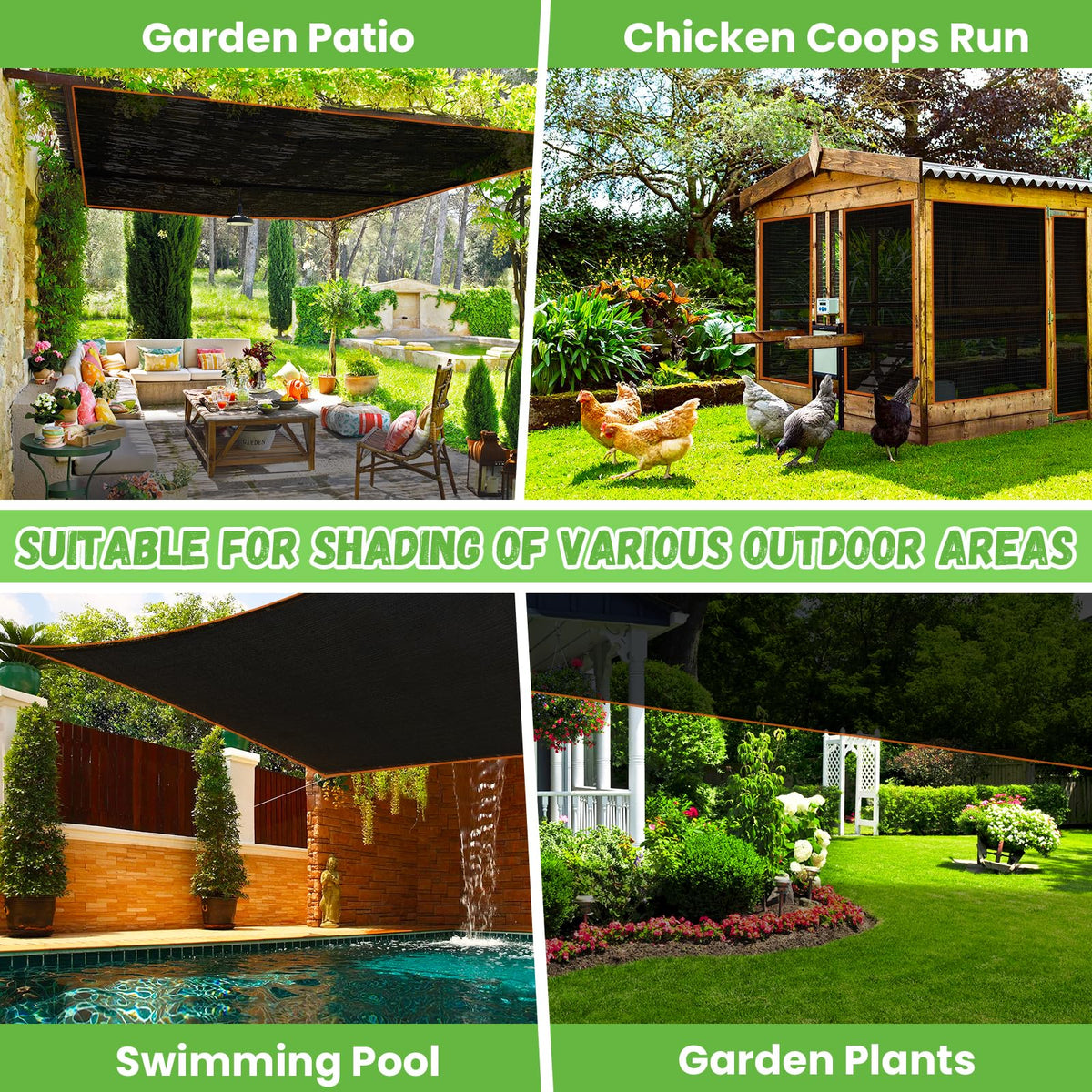 Riare shade cloth over a patio reduces heat in outdoor spaces.