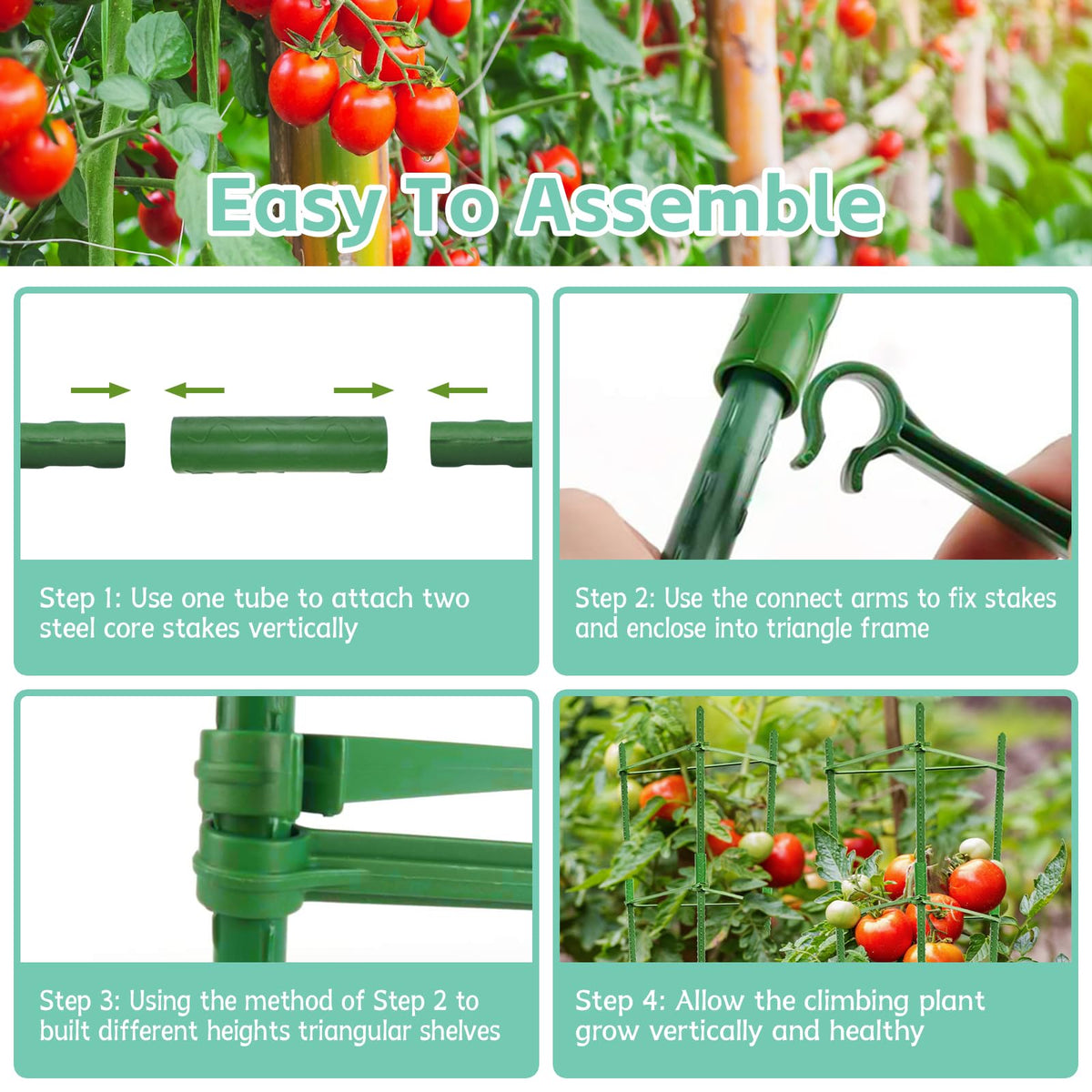 Riare plastic core stakes with anti-rust coating resist weathering.