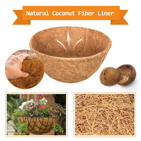 Riare premium coconut coir liners provide breathable, durable planter protection