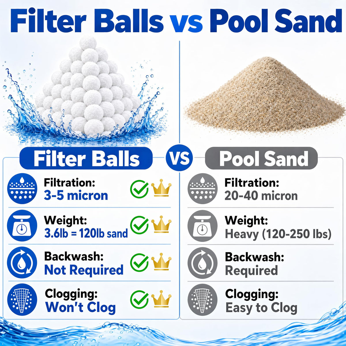 Riare reusable pool filter balls are machine washable for multiple seasons.