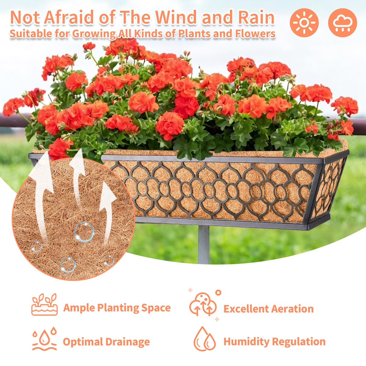 Riare rustic farmhouse-style planter boxes add natural charm to outdoor spaces