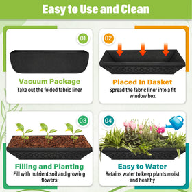 Riare square basket liner in a garden setup for versatile use.