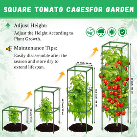 Riare square tomato cage connections kit enables customizable, sturdy trellises.