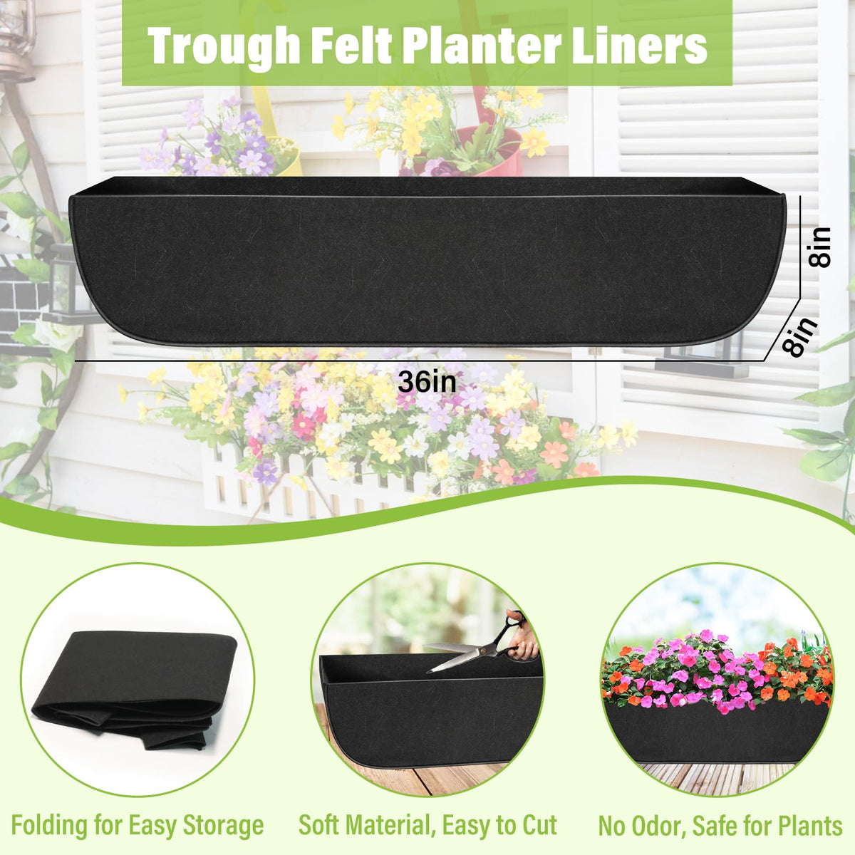 Riare thickened felt liner close-up shows durability.