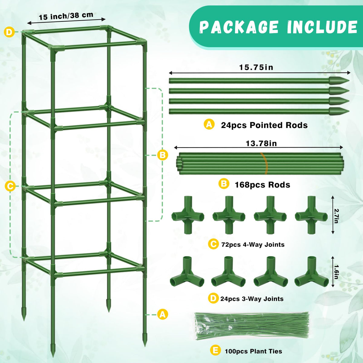 Riare 3-way connections enable secure modular square cages.