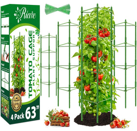 Riare tomato cages being assembled for vertical garden support