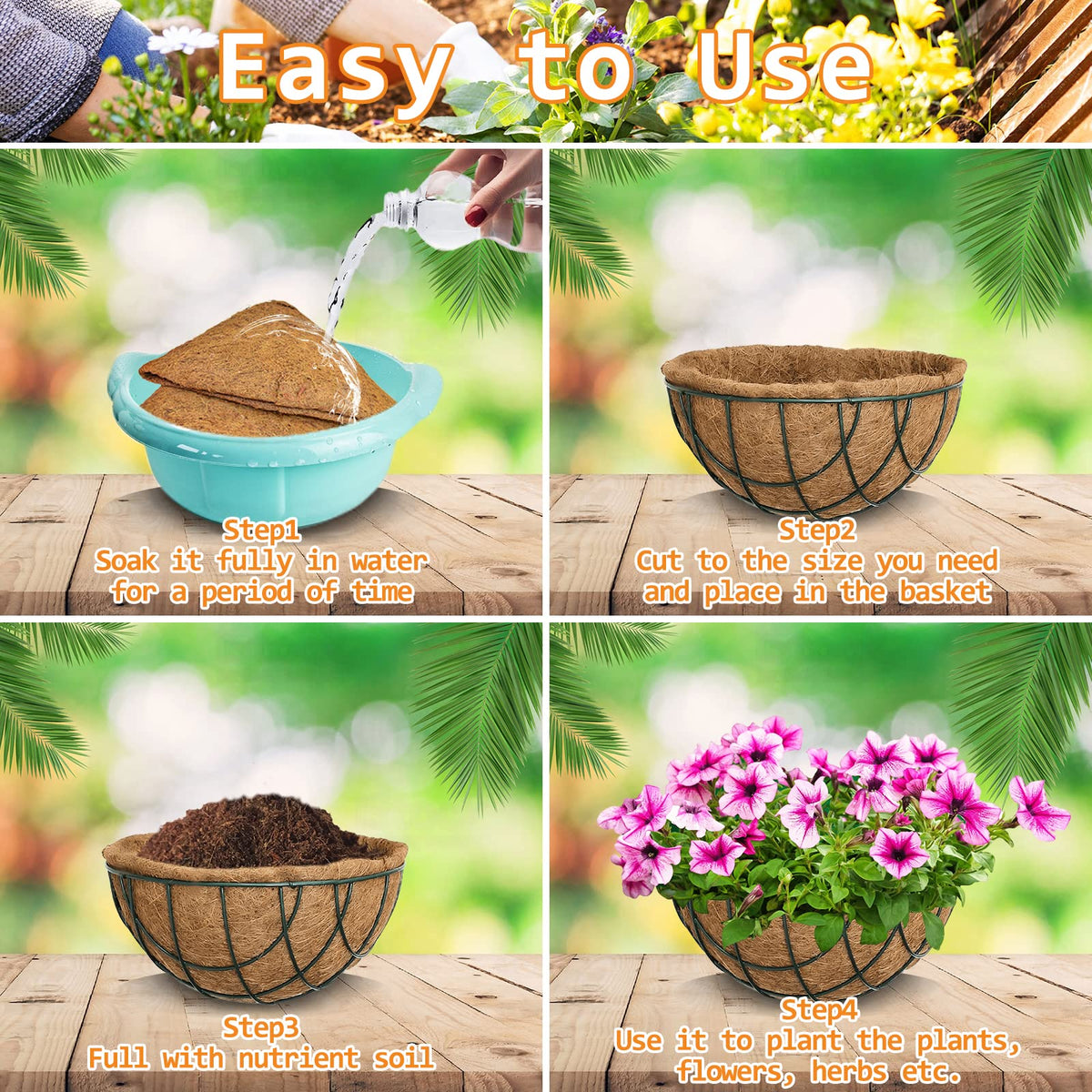 Riare coconut liners suit home gardens weddings cafes and more