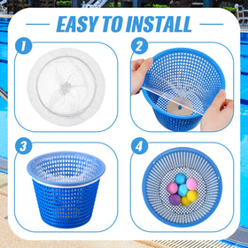 Ribbonlic pool skimmer socks stretch to 12 inches for a snug fit