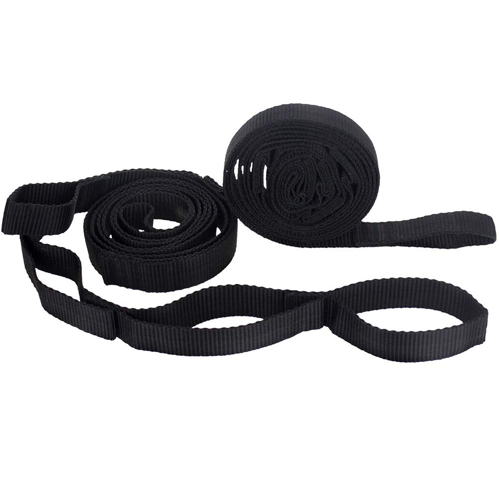 RICH hammock straps 200 cm in use for outdoor relaxation with tree mounting