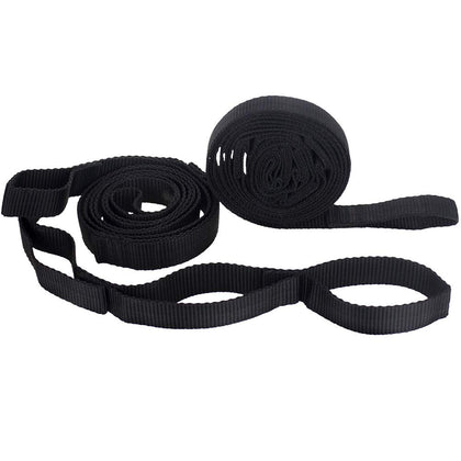 RICH hammock straps 200 cm in use for outdoor relaxation with tree mounting