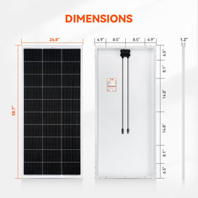 RICH SOLAR 200W panel connection cables enable quick, easy wiring