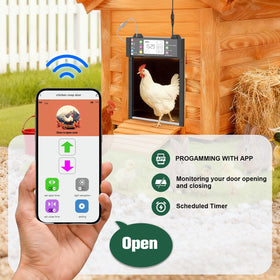 Richday wifi-enabled coop door installation for smart home style setup